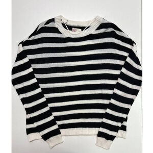 So Woman Sweater Size S Black and white Striped. Long Sleeves- Round Collar.
